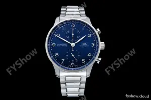 IWC - Portuguese Chrono Ed IW3716 SS/SS Blue/Num ZF A69355