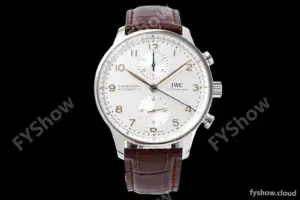 IWC - Portuguese Chrono Ed SS/SS Wht/Blue Num ZF A7750