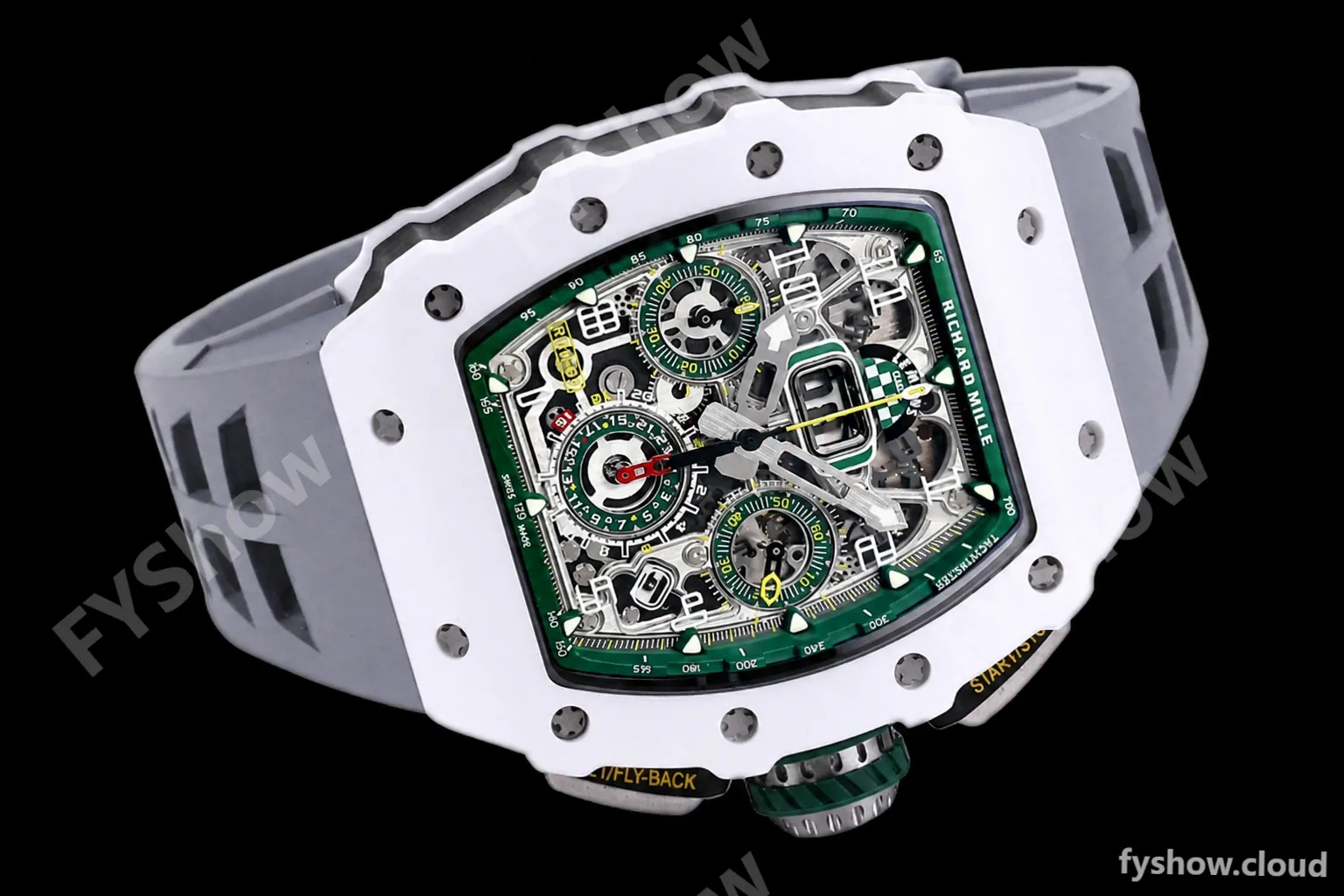 Richard Mille - RM11-03 Le Mans Classic Flyback Chrono Wht-Cer/Ru Grey/Ske KVF V5 A7750 - Image 2