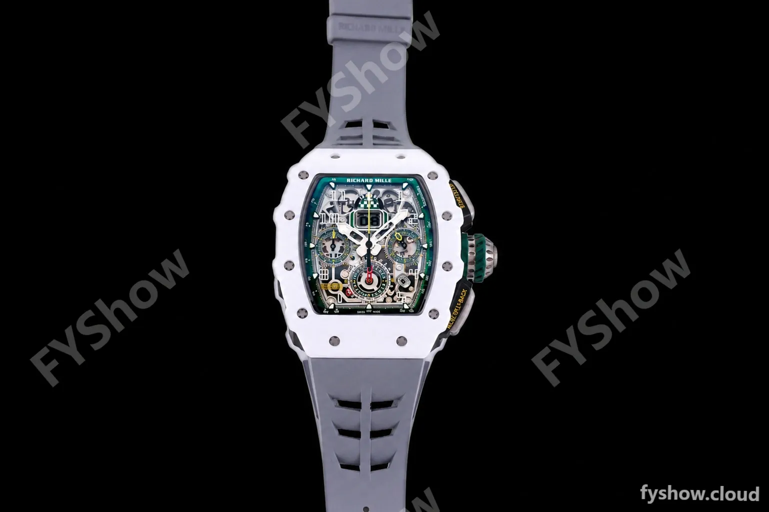 Richard Mille - RM11-03 Le Mans Classic Flyback Chrono Wht-Cer/Ru Grey/Ske KVF V5 A7750 - Image 3