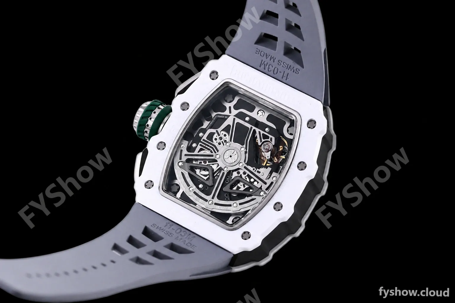 Richard Mille - RM11-03 Le Mans Classic Flyback Chrono Wht-Cer/Ru Grey/Ske KVF V5 A7750 - Image 6
