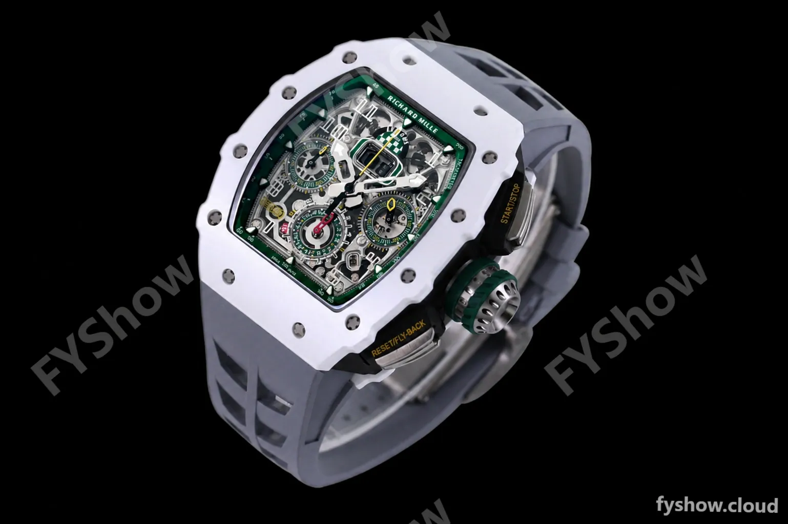 Richard Mille - RM11-03 Le Mans Classic Flyback Chrono Wht-Cer/Ru Grey/Ske KVF V5 A7750 - Image 8