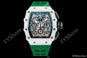 Richard Mille - RM11-03 Le Mans Classic Flyback Chrono Wht-Cer/Ru Green/Ske KVF V5 A7750