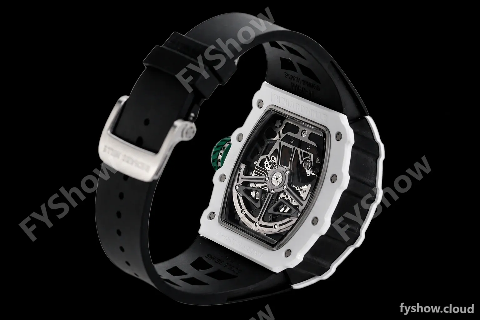 Richard Mille - RM11-03 Le Mans Classic Flyback Chrono Wht-Cer/Ru Blk/Ske KVF V5 A7750 - Image 4