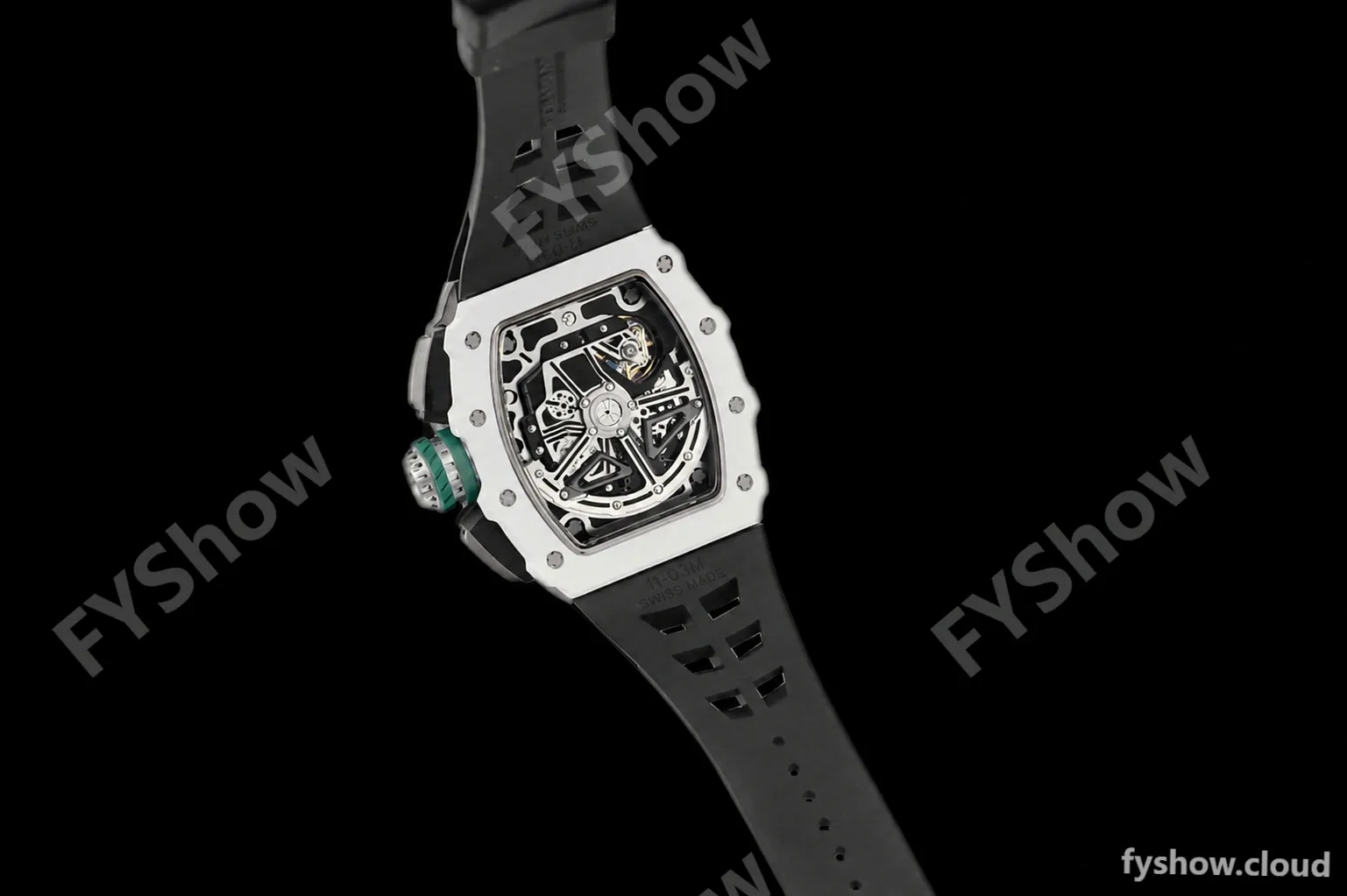 Richard Mille - RM11-03 Le Mans Classic Flyback Chrono Wht-Cer/Ru Blk/Ske KVF V5 A7750 - Image 5