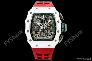 Richard Mille - RM11-03 Le Mans Classic Flyback Chrono Wht-Cer/Ru Red/Ske KVF V5 A7750