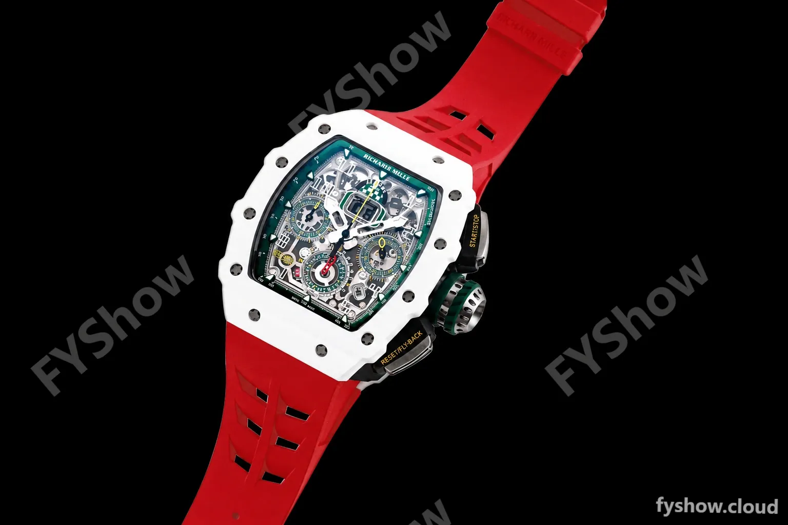 Richard Mille - RM11-03 Le Mans Classic Flyback Chrono Wht-Cer/Ru Red/Ske KVF V5 A7750 - Image 7