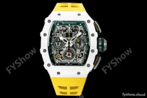 Richard Mille - RM11-03 Le Mans Classic Flyback Chrono Wht-Cer/Ru Yelw/Ske KVF V5 A7750