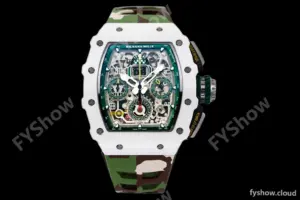 Richard Mille - RM11-03 Le Mans Classic Flyback Chrono Wht-Cer/Ru Camou/Ske KVF V5 A7750