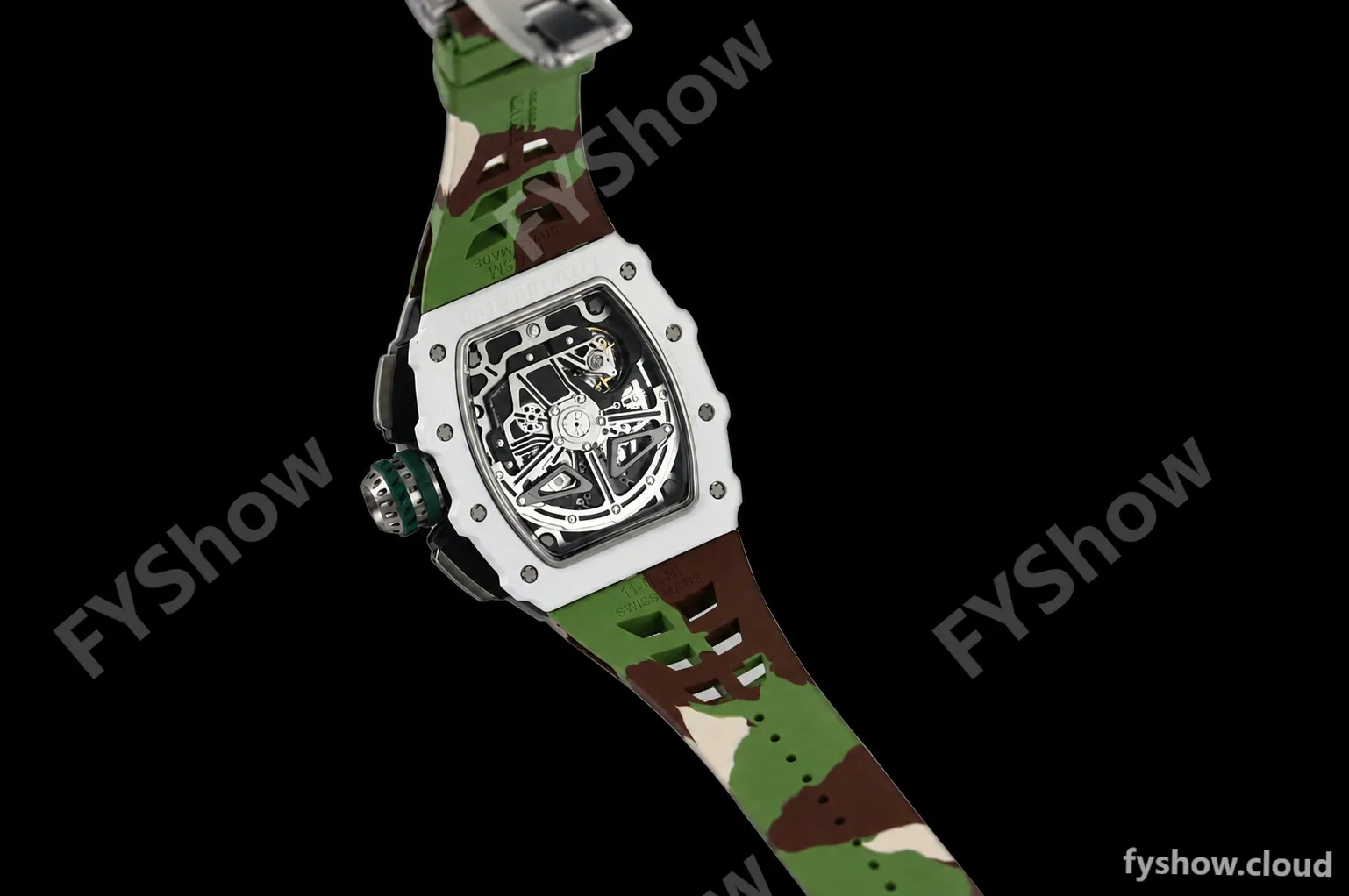 Richard Mille - RM11-03 Le Mans Classic Flyback Chrono Wht-Cer/Ru Camou/Ske KVF V5 A7750 - Image 3