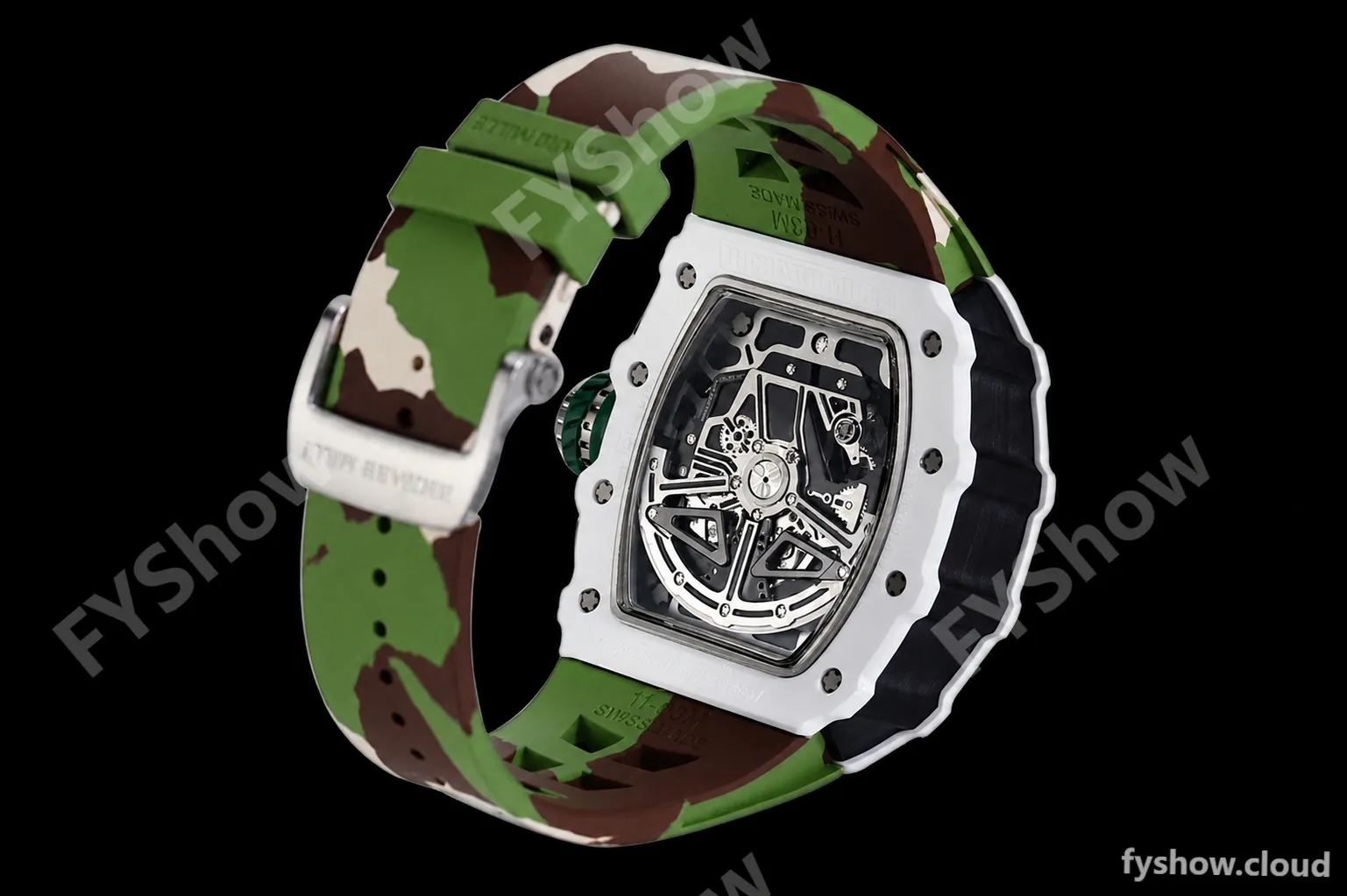Richard Mille - RM11-03 Le Mans Classic Flyback Chrono Wht-Cer/Ru Camou/Ske KVF V5 A7750 - Image 5
