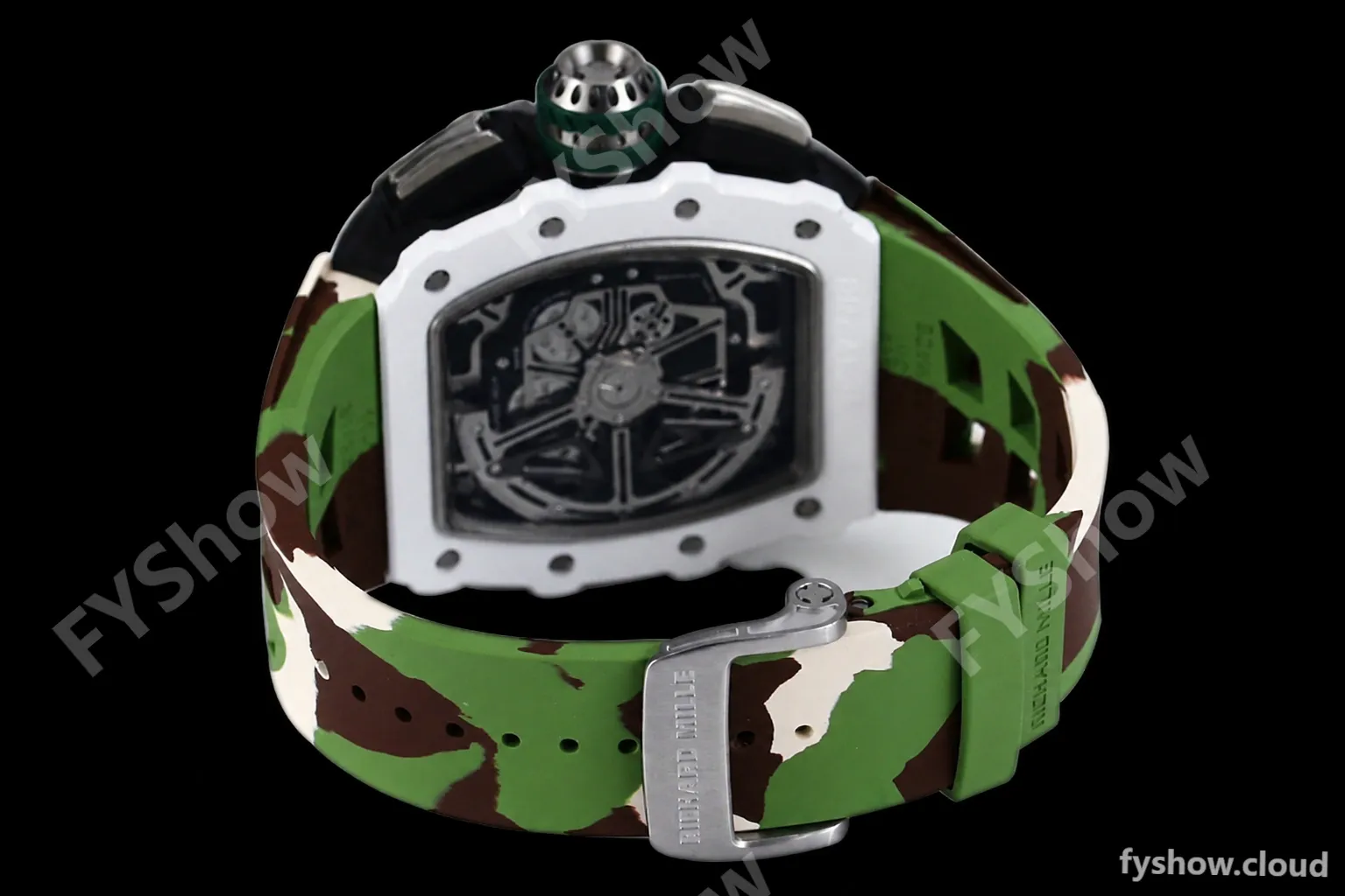 Richard Mille - RM11-03 Le Mans Classic Flyback Chrono Wht-Cer/Ru Camou/Ske KVF V5 A7750 - Image 9