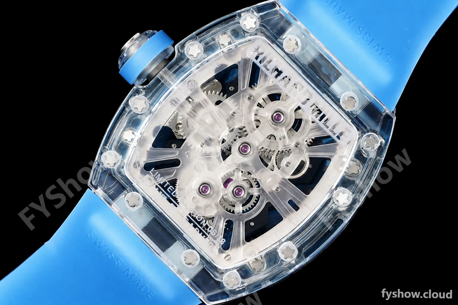 Richard Mille - RM012-01 Tourbillon Sapphire FC/RU Blue Skeleton RMF Tourb - Image 7
