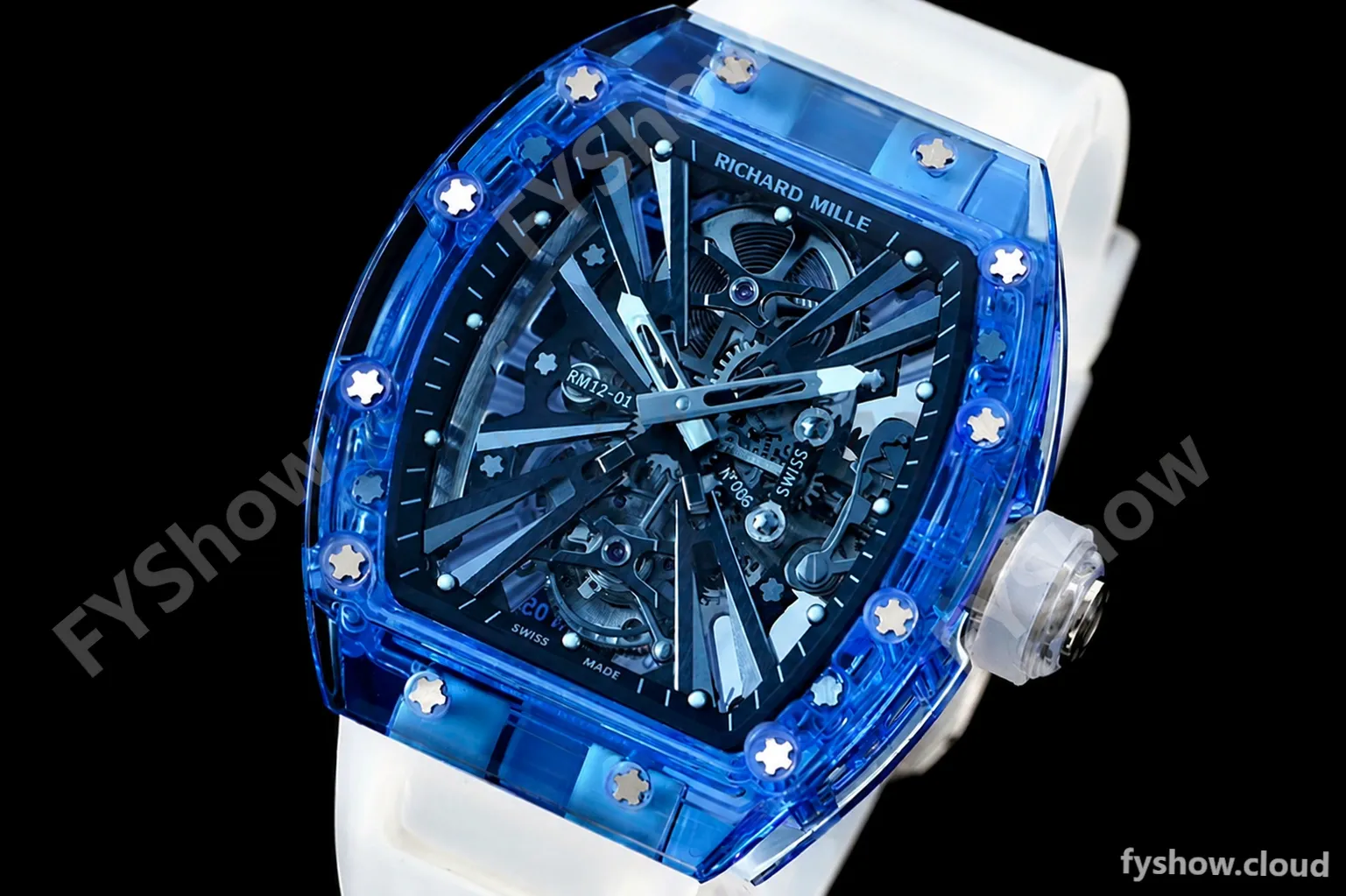 Richard Mille - RM012-01 Tourbillon Blue Sapphire FC/RU Transparent Skeleton RMF Tourb - Image 5