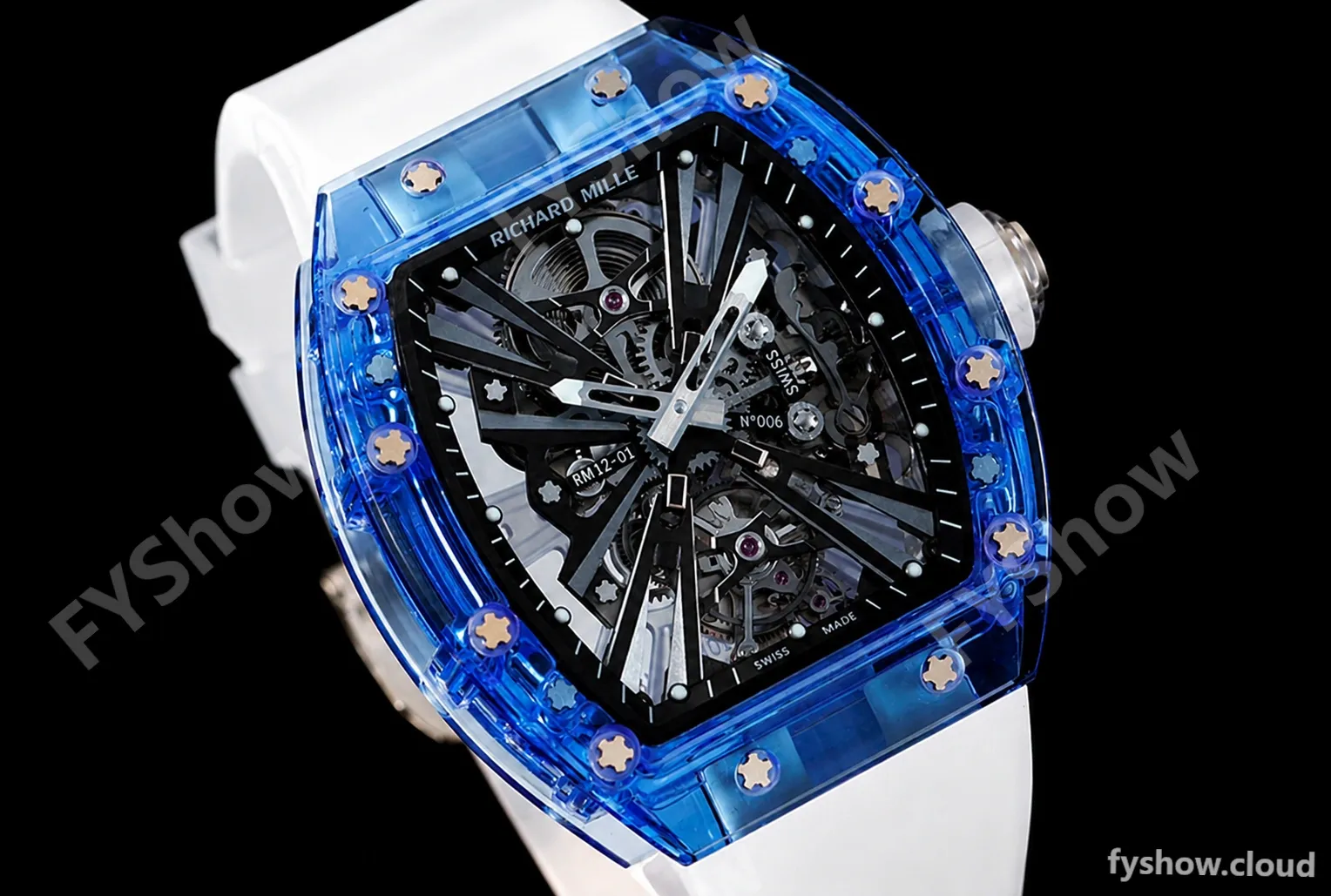 Richard Mille - RM012-01 Tourbillon Blue Sapphire FC/RU Transparent Skeleton RMF Tourb - Image 9