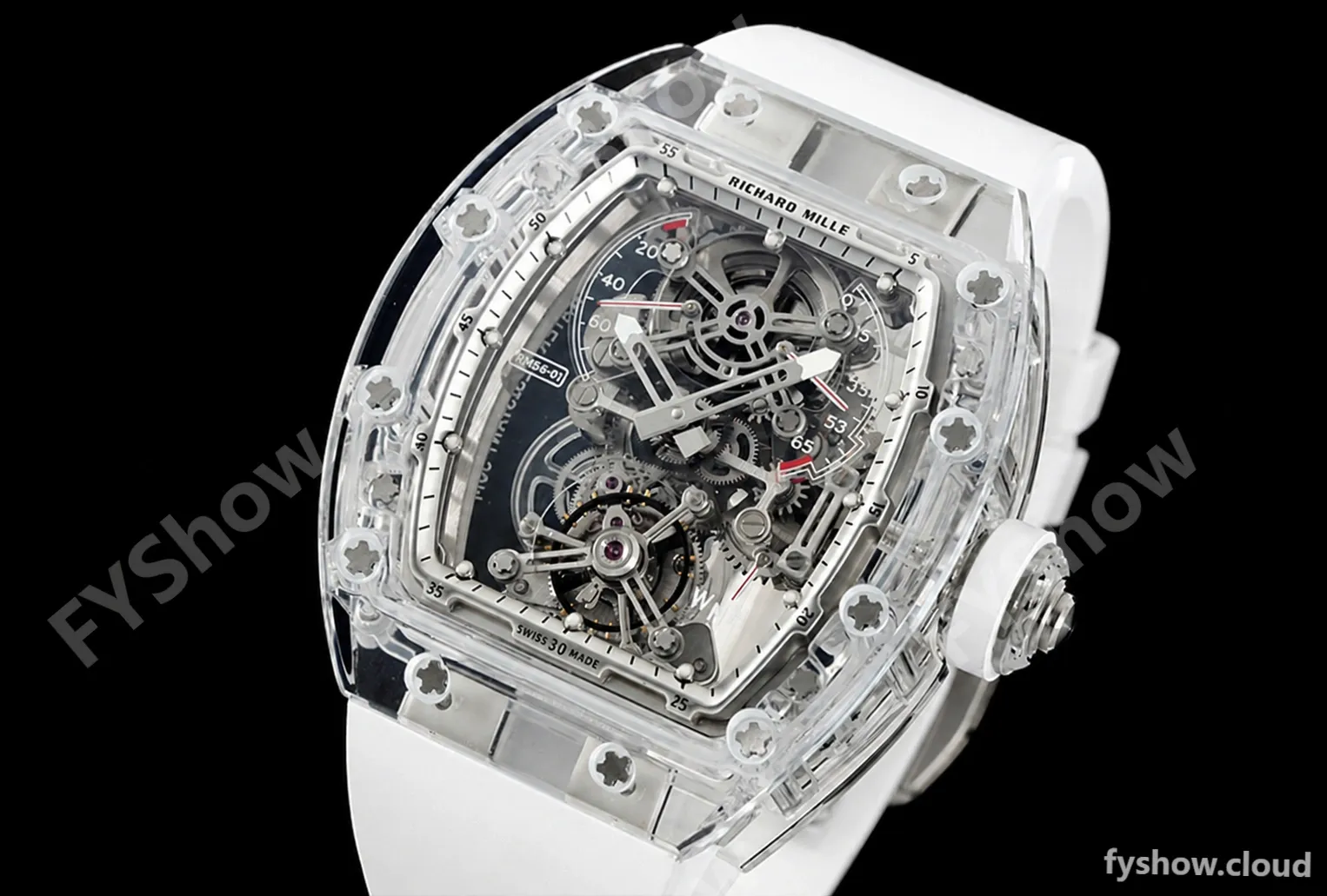 Richard Mille - RM056-01 Tourbillon Sapphire RU Transparent White Skeleton RMF Tourb - Image 5