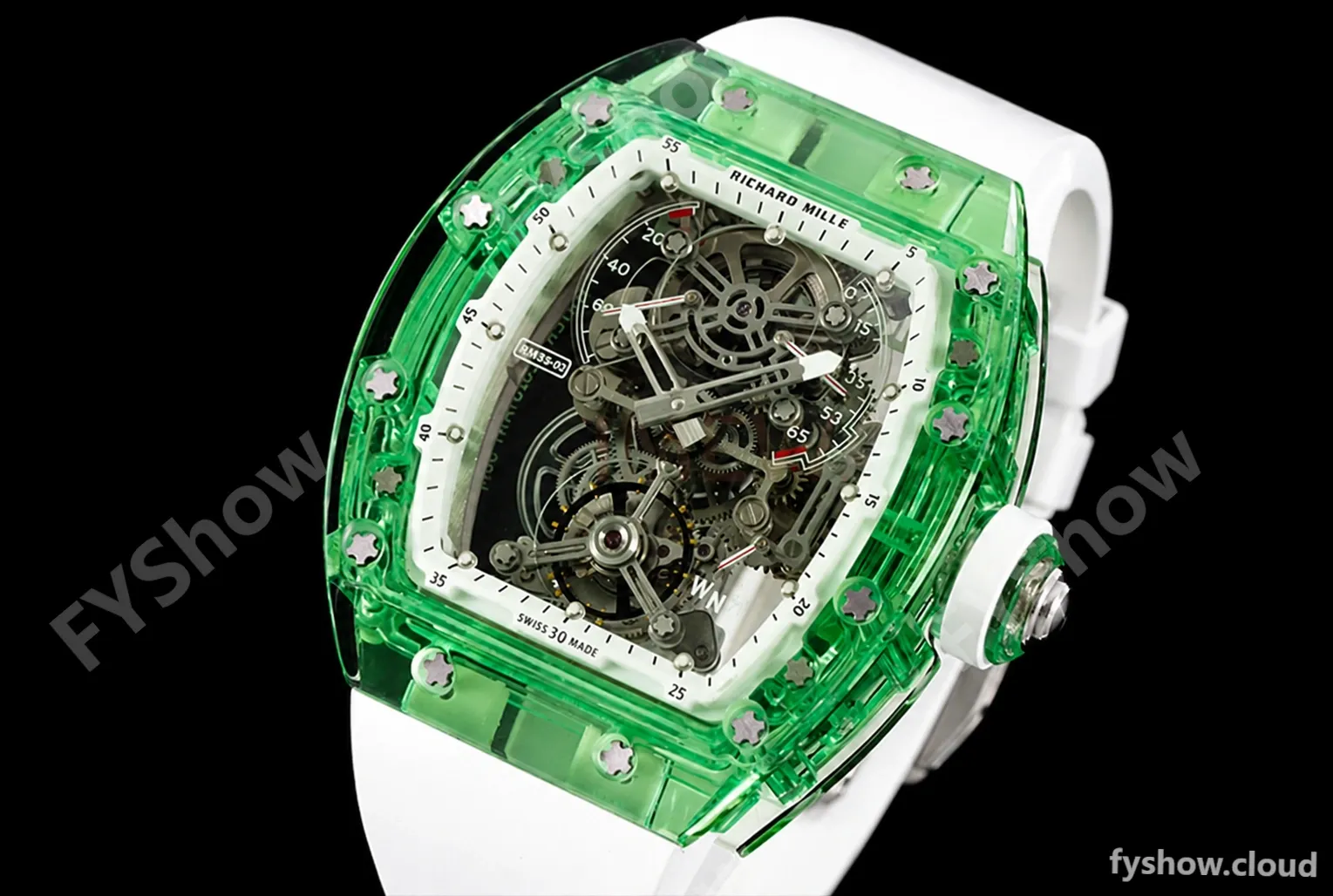 Richard Mille - RM056-01 Tourbillon Sapphire RU Transparent Green Skeleton RMF Tourb - Image 6