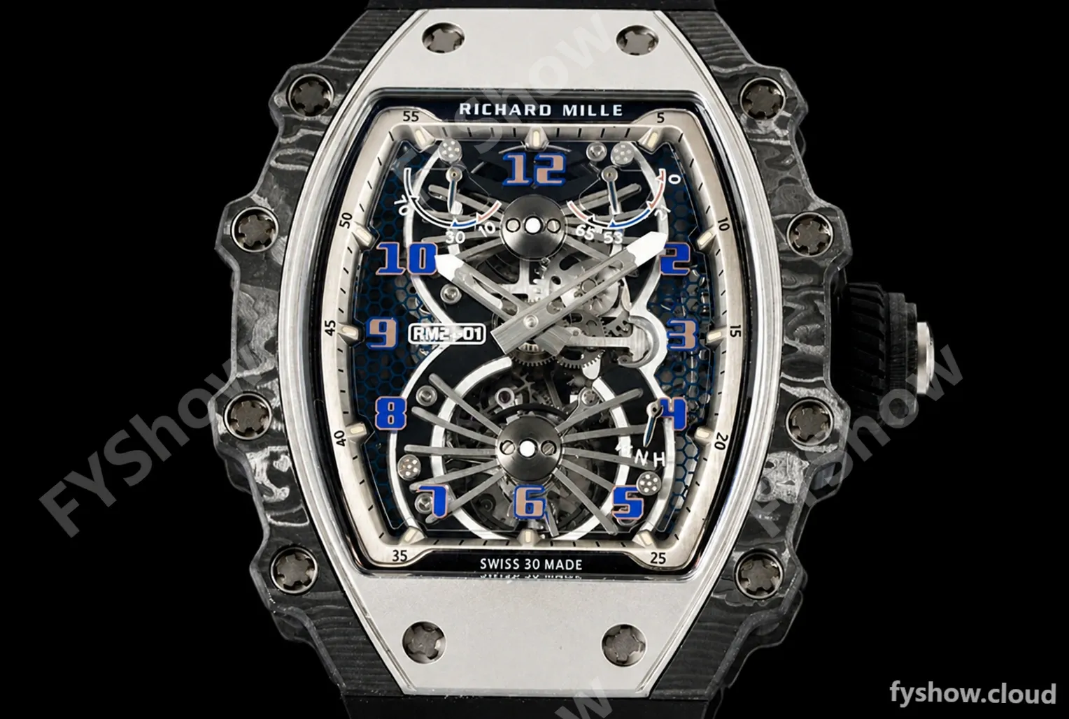 Richard Mille - RM021-01 Tourbillon CF/RU Black Skeleton RMF Tourb - Image 4