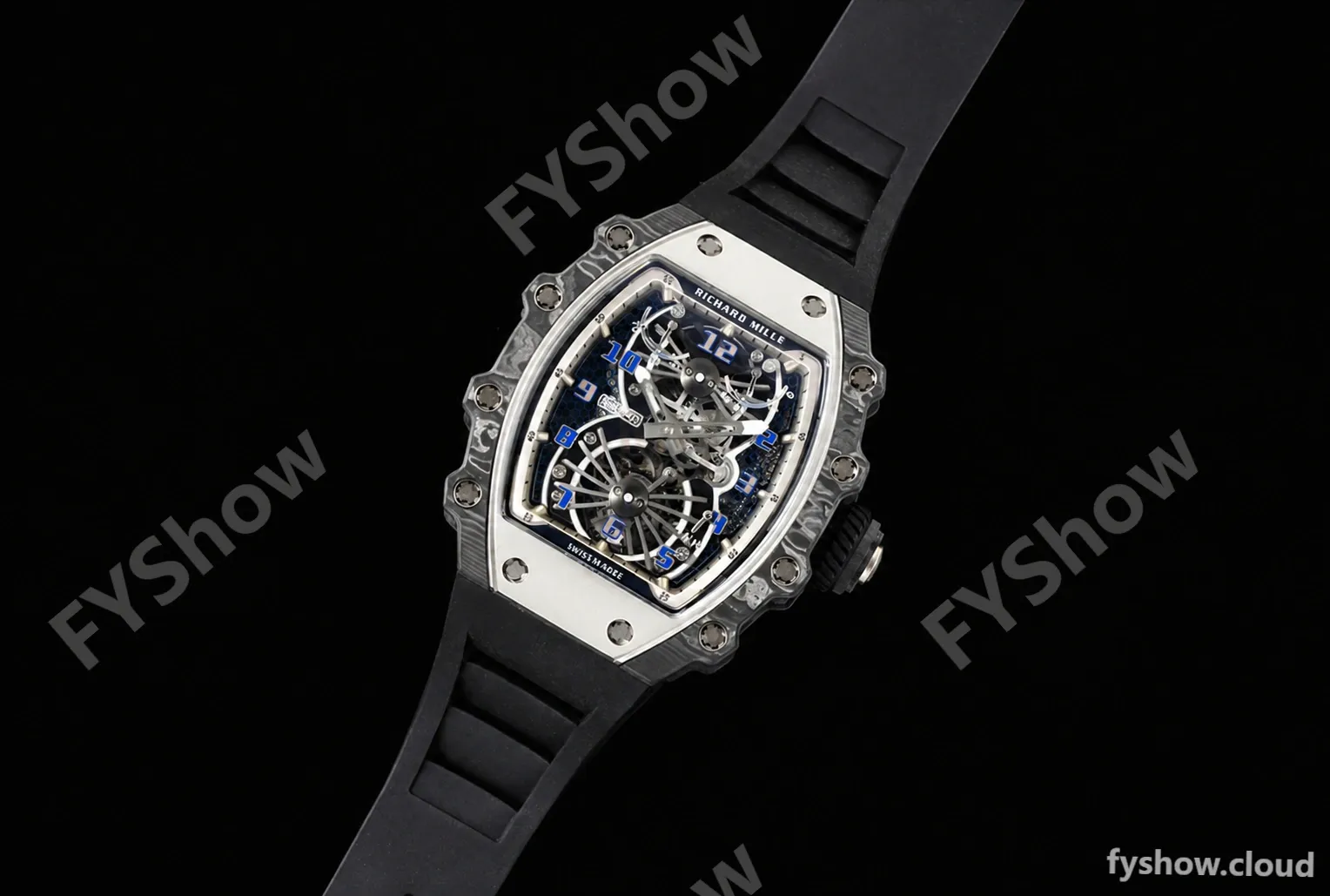 Richard Mille - RM021-01 Tourbillon CF/RU Black Skeleton RMF Tourb - Image 5