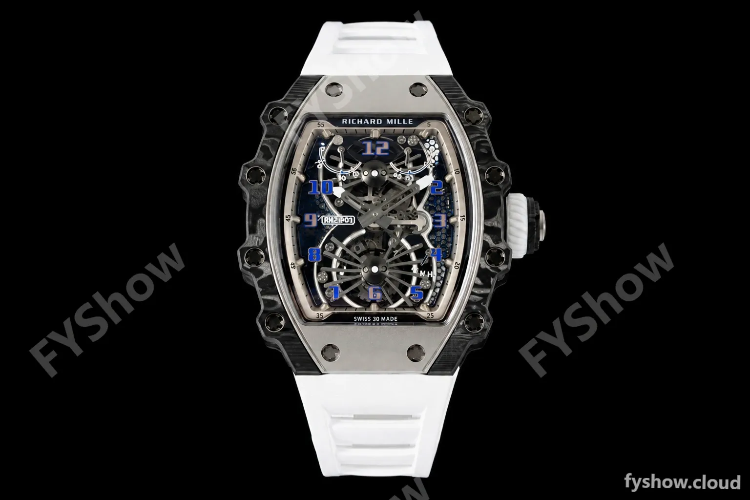Richard Mille - RM021-01 Tourbillon CF/RU/Wht Black Skeleton RMF Tourb