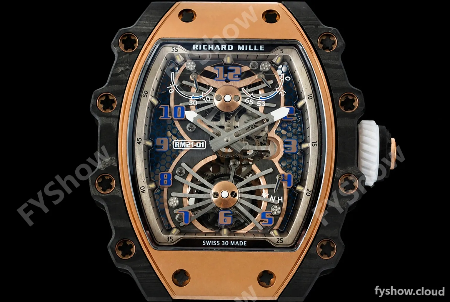 Richard Mille - RM021-01 Tourbillon CF/RU/RG White Skeleton RMF Tourb - Image 2