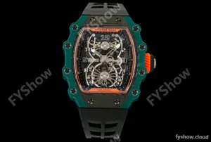 Richard Mille - RM021-02 Tourbillon CF/RU Green Black Skeleton RMF Tourb