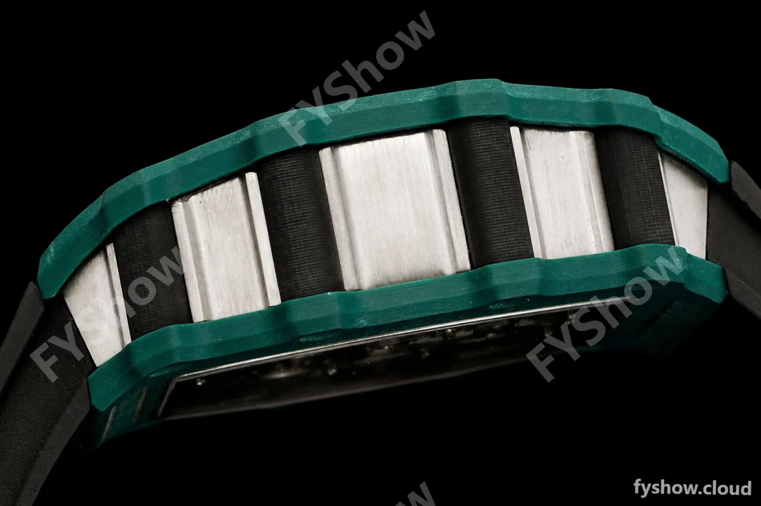 Richard Mille - RM021-02 Tourbillon CF/RU Green Black Skeleton RMF Tourb - Image 3