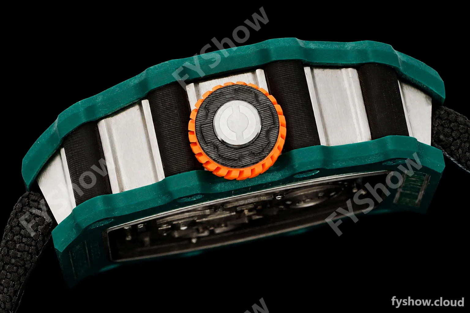 Richard Mille - RM021-02 Tourbillon CF/NY Green Black Skeleton RMF Tourb - Image 3