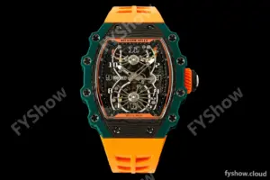 Richard Mille - RM021-02 Tourbillon CF/RU Green Orange Skeleton RMF Tourb