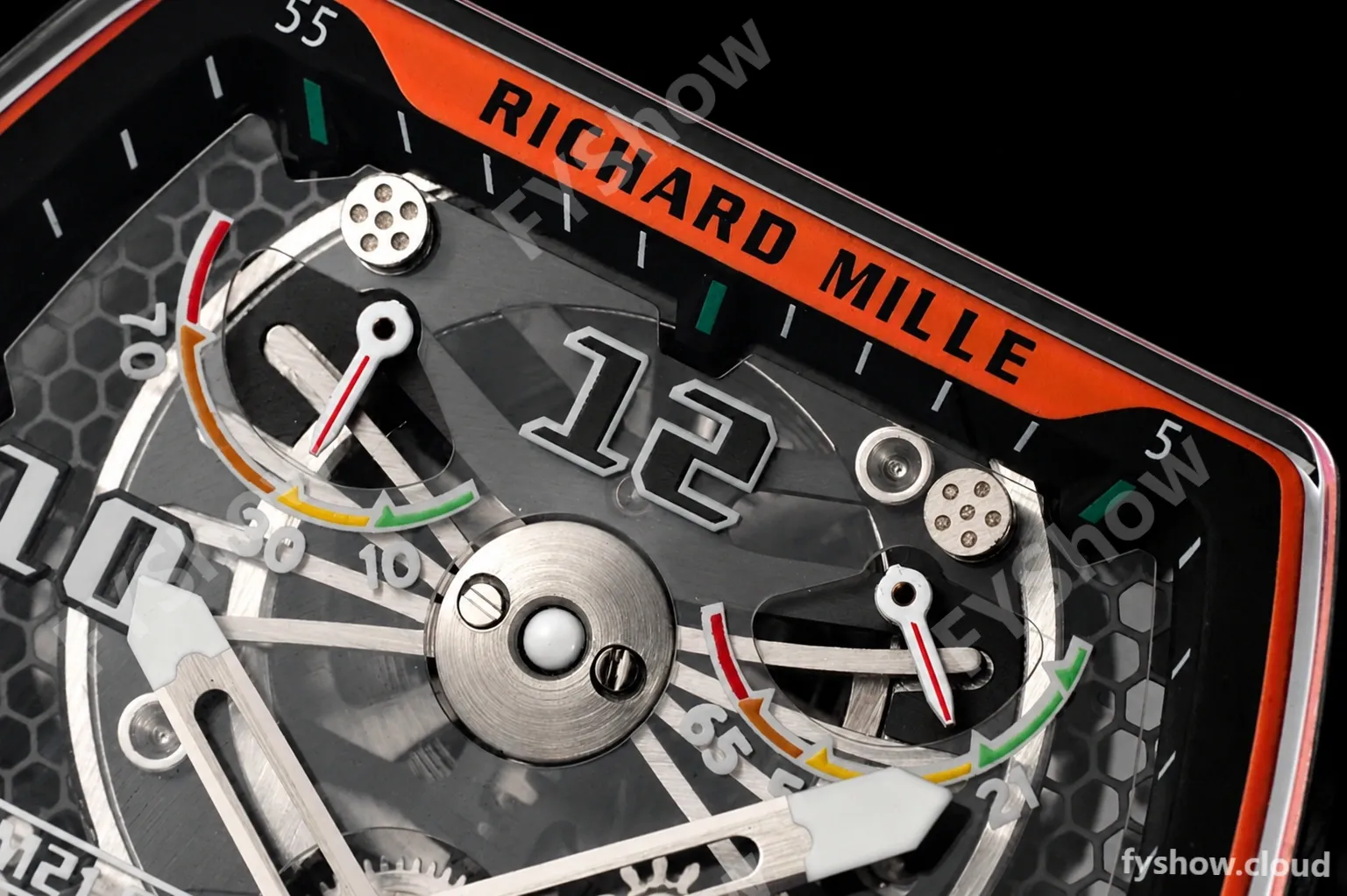 Richard Mille - RM021-02 Tourbillon CF/NY Green Orange Skeleton RMF Tourb - Image 7