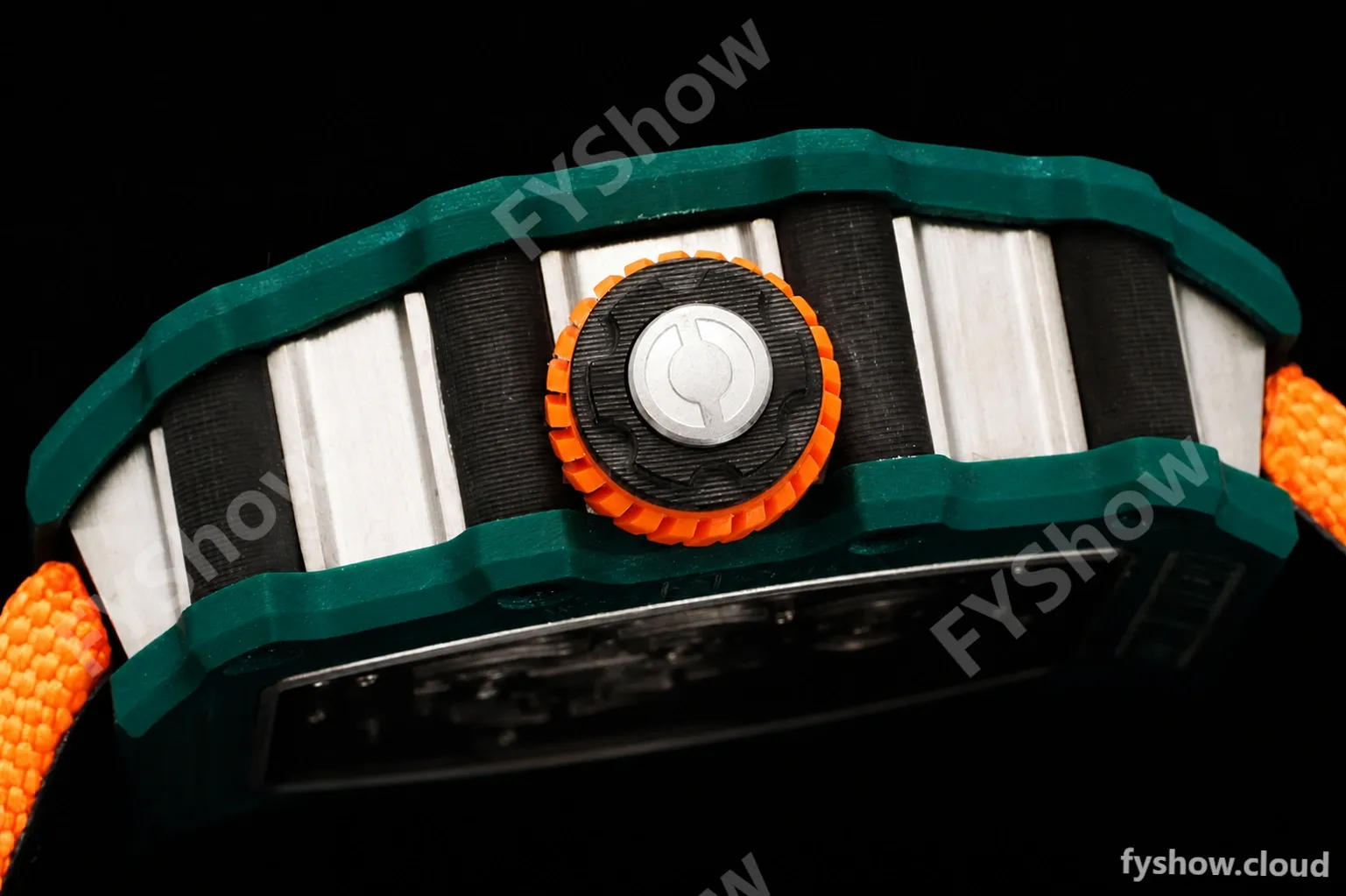 Richard Mille - RM021-02 Tourbillon CF/NY Green Orange Skeleton RMF Tourb - Image 8