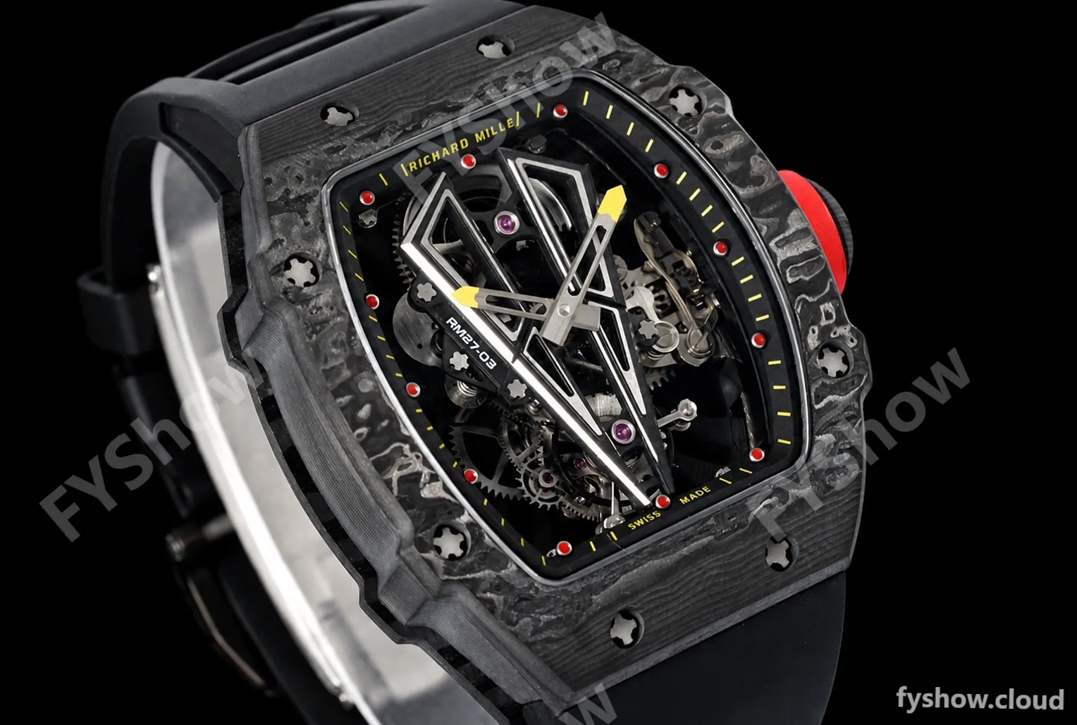 Richard Mille - RM027-03 Tourbillon Rafael Nadal NTPT/RU/Blk Skeleton RMF Tourb - Image 5