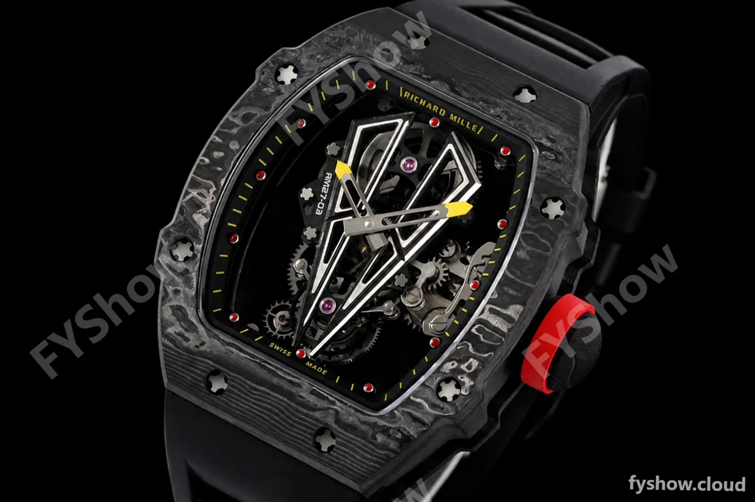 Richard Mille - RM027-03 Tourbillon Rafael Nadal NTPT/RU/Blk Skeleton RMF Tourb - Image 8