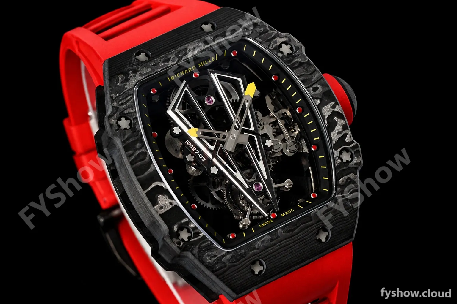 Richard Mille - RM027-03 Tourbillon Rafael Nadal NTPT/RU/Red Skeleton RMF Tourb - Image 5