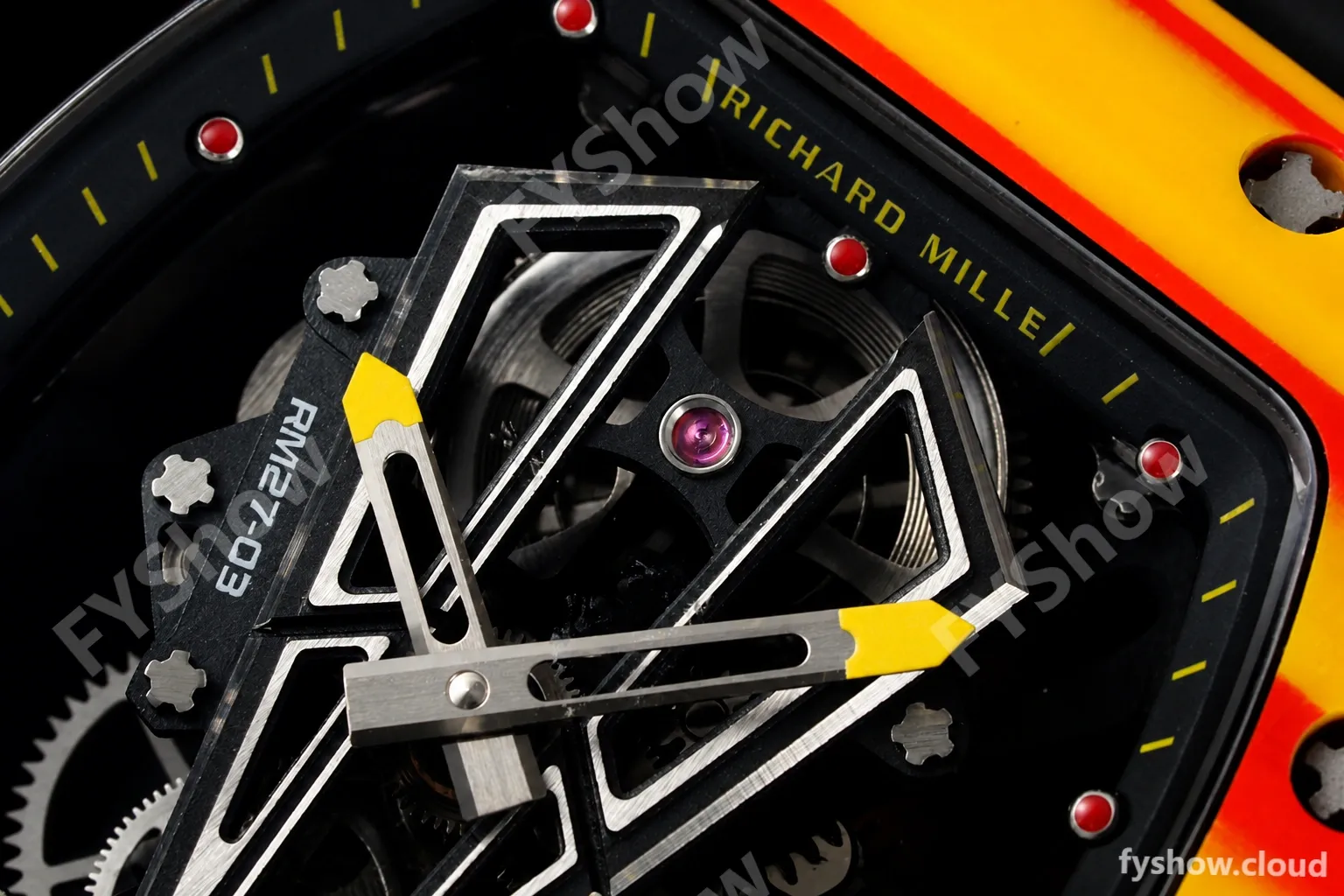 Richard Mille - RM027-03 Tourbillon Rafael Nadal NTPT/RU/Yelw Skeleton RMF Tourb - Image 5