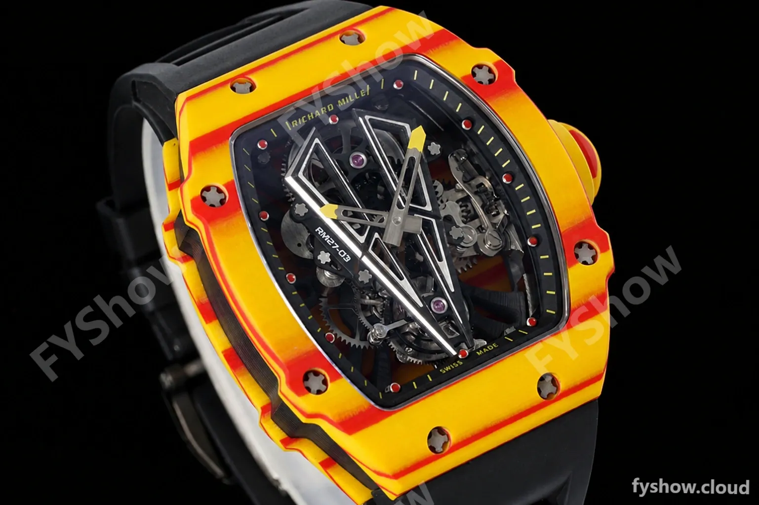 Richard Mille - RM027-03 Tourbillon Rafael Nadal NTPT/RU/Yelw Skeleton RMF Tourb - Image 8