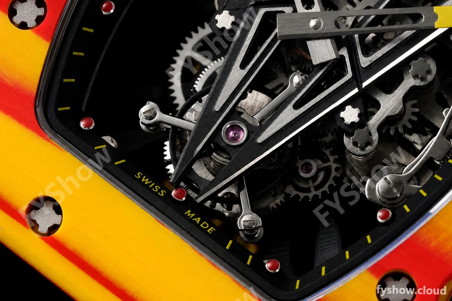 Richard Mille - RM027-03 Tourbillon Rafael Nadal NTPT/RU Skeleton Yellow RMF Tourb - Image 5