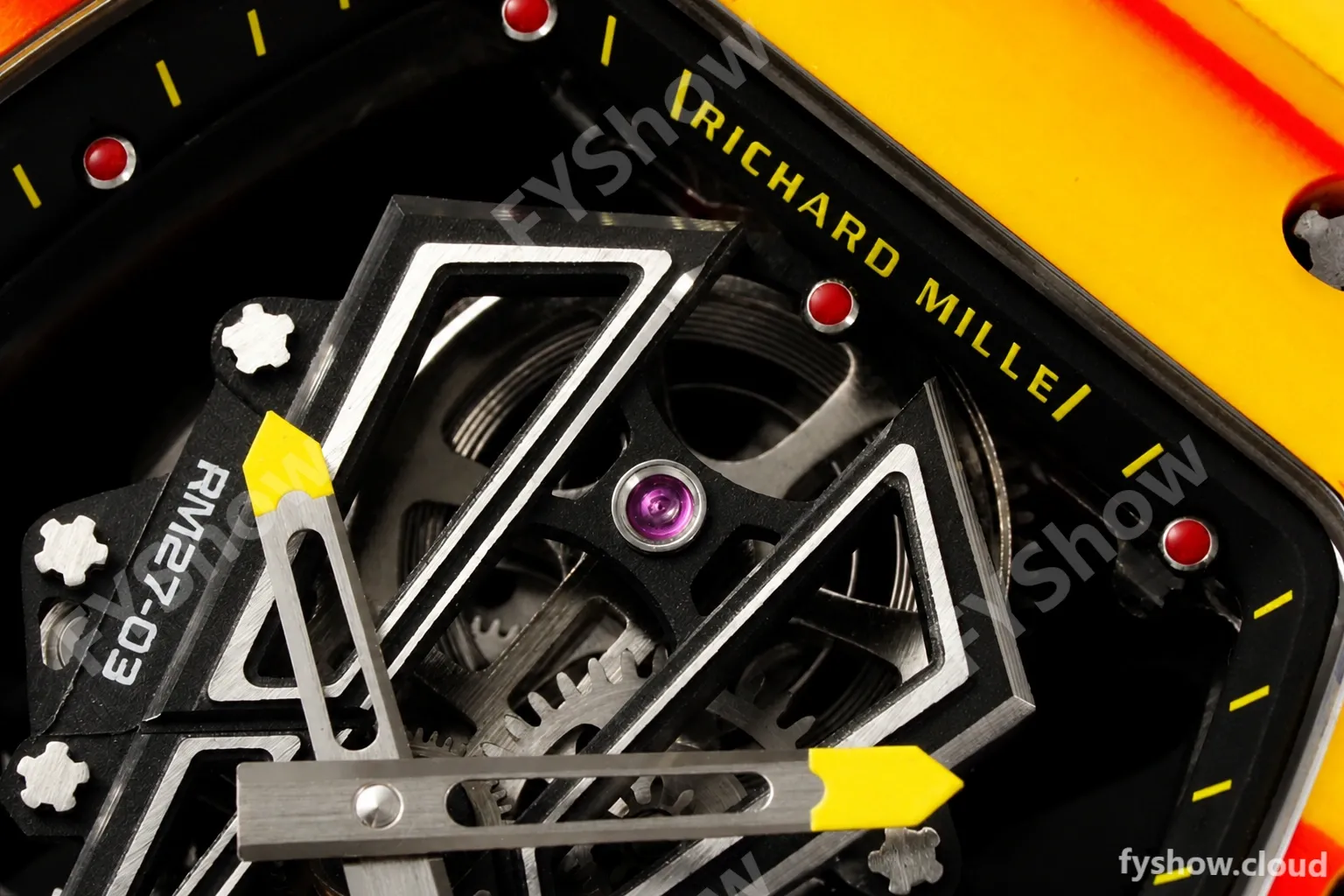 Richard Mille - RM027-03 Tourbillon Rafael Nadal NTPT/RU Skeleton Yellow RMF Tourb - Image 6