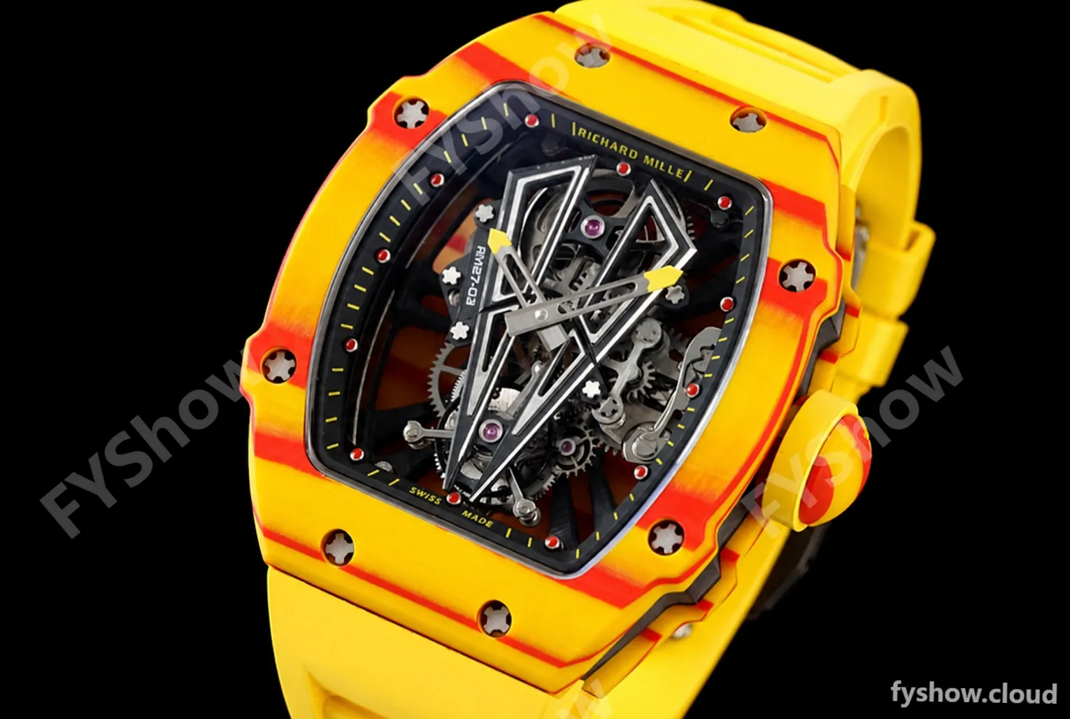 Richard Mille - RM027-03 Tourbillon Rafael Nadal NTPT/RU Skeleton Yellow RMF Tourb - Image 9