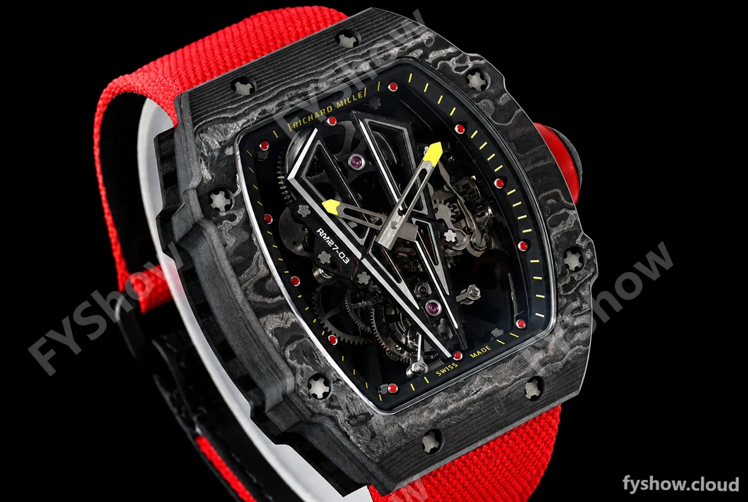 Richard Mille - RM027-03 Tourbillon Rafael Nadal NTPT/NY/Red Skeleton RMF Tourb - Image 5