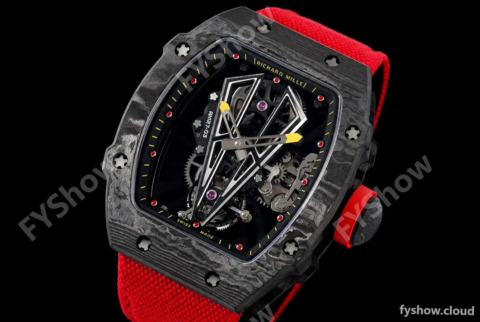 Richard Mille - RM027-03 Tourbillon Rafael Nadal NTPT/NY/Red Skeleton RMF Tourb - Image 7