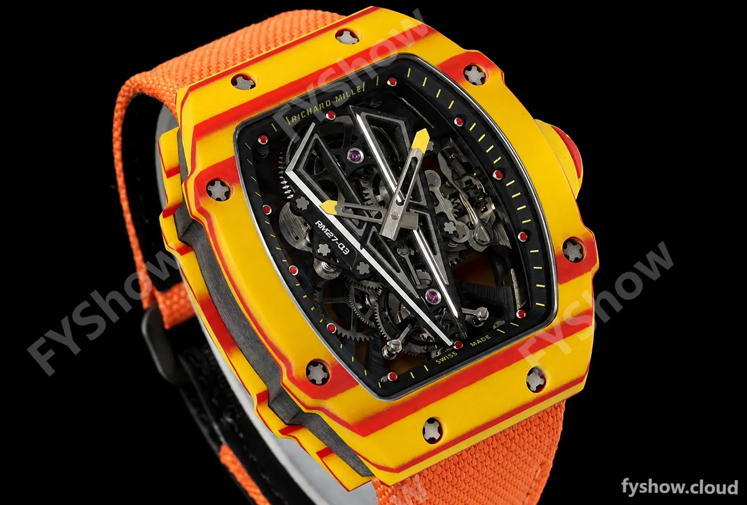 Richard Mille - RM027-03 Tourbillon Rafael Nadal NTPT/NY/Yelw Skeleton Orange RMF Tourb