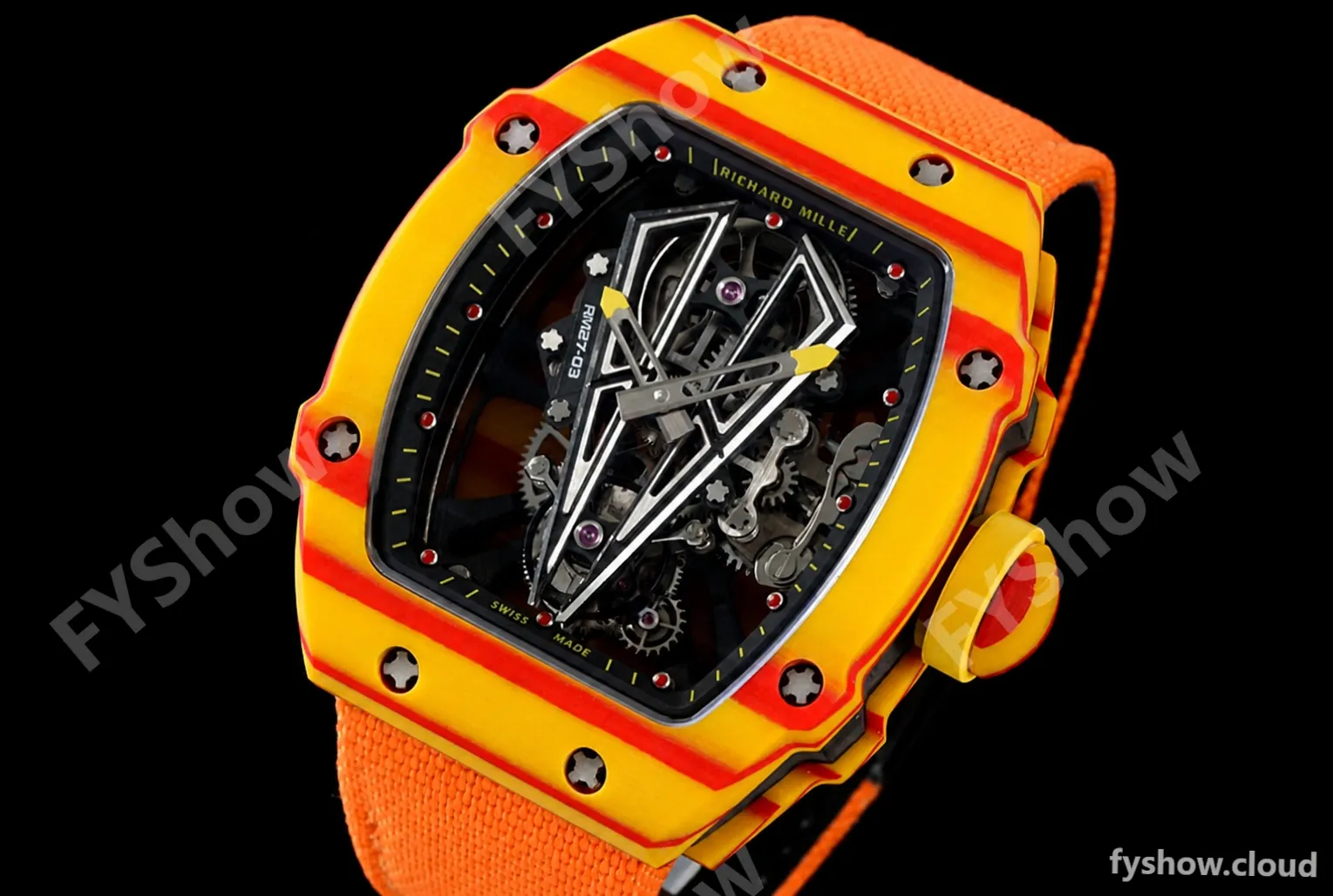 Richard Mille - RM027-03 Tourbillon Rafael Nadal NTPT/NY/Yelw Skeleton Orange RMF Tourb - Image 3