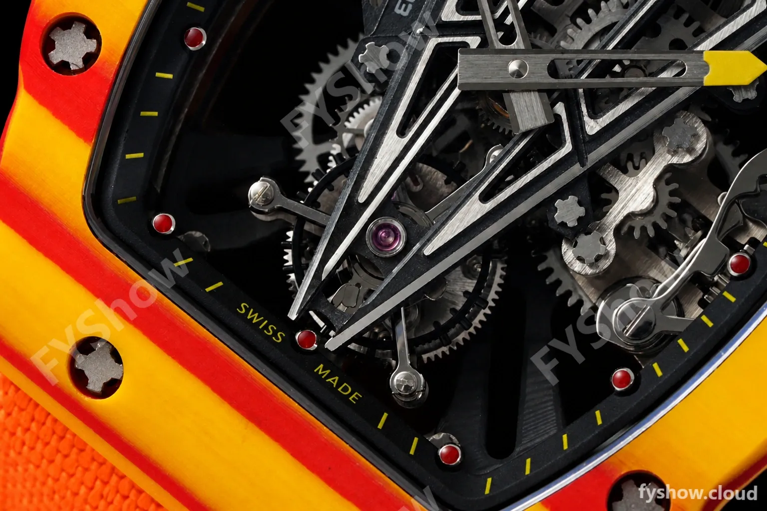 Richard Mille - RM027-03 Tourbillon Rafael Nadal NTPT/NY/Yelw Skeleton Orange RMF Tourb - Image 6