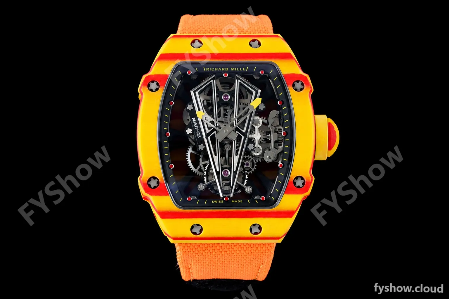 Richard Mille - RM027-03 Tourbillon Rafael Nadal NTPT/NY/Yelw Skeleton Orange RMF Tourb - Image 7
