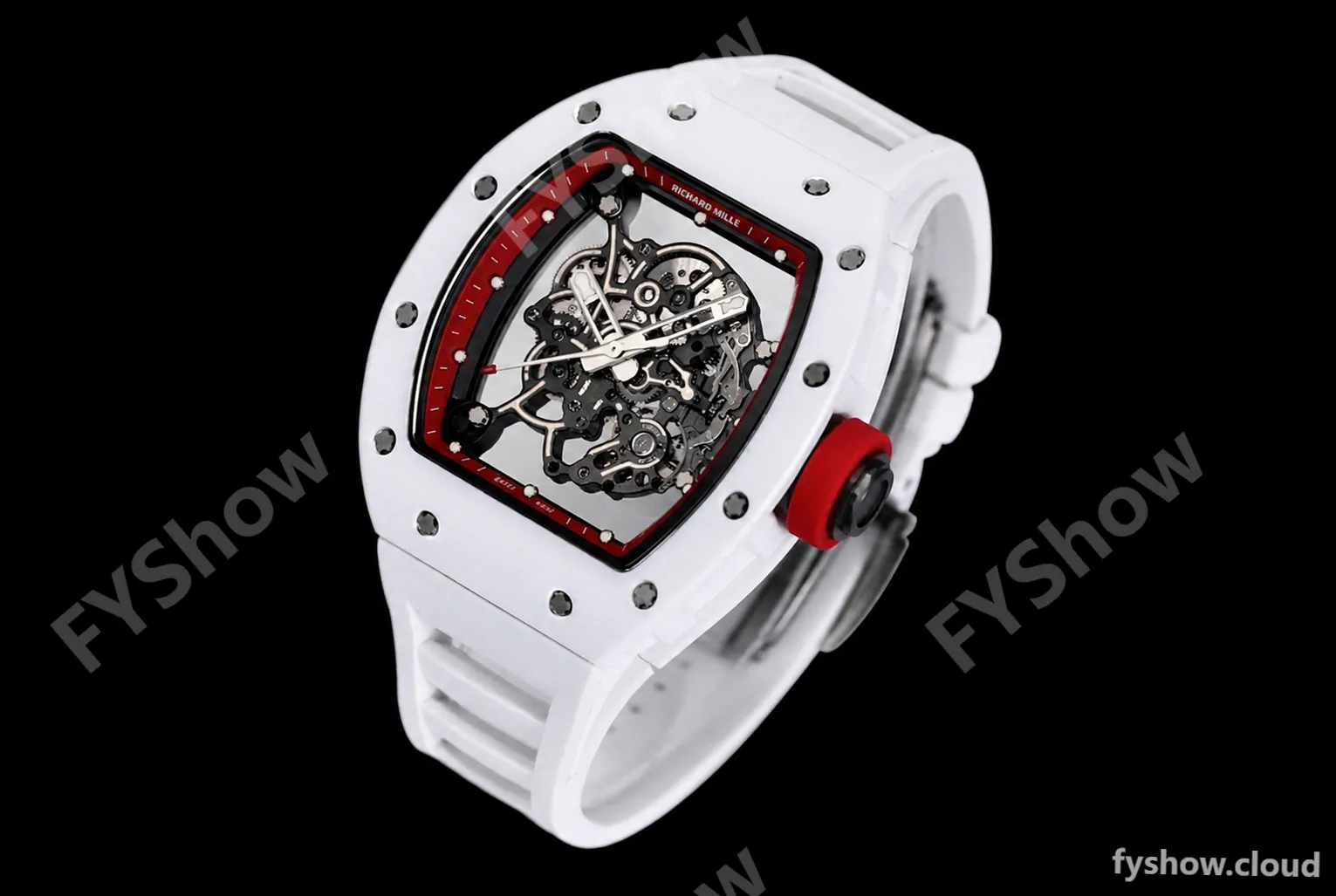 Richard Mille - RM055 Bubba Watson White CER/RU Red Skeleton BBRF RMUL2 - Image 4