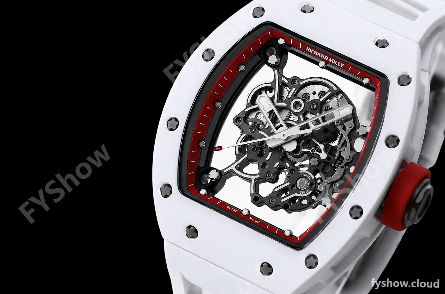 Richard Mille - RM055 Bubba Watson White CER/RU Red Skeleton BBRF RMUL2 - Image 5