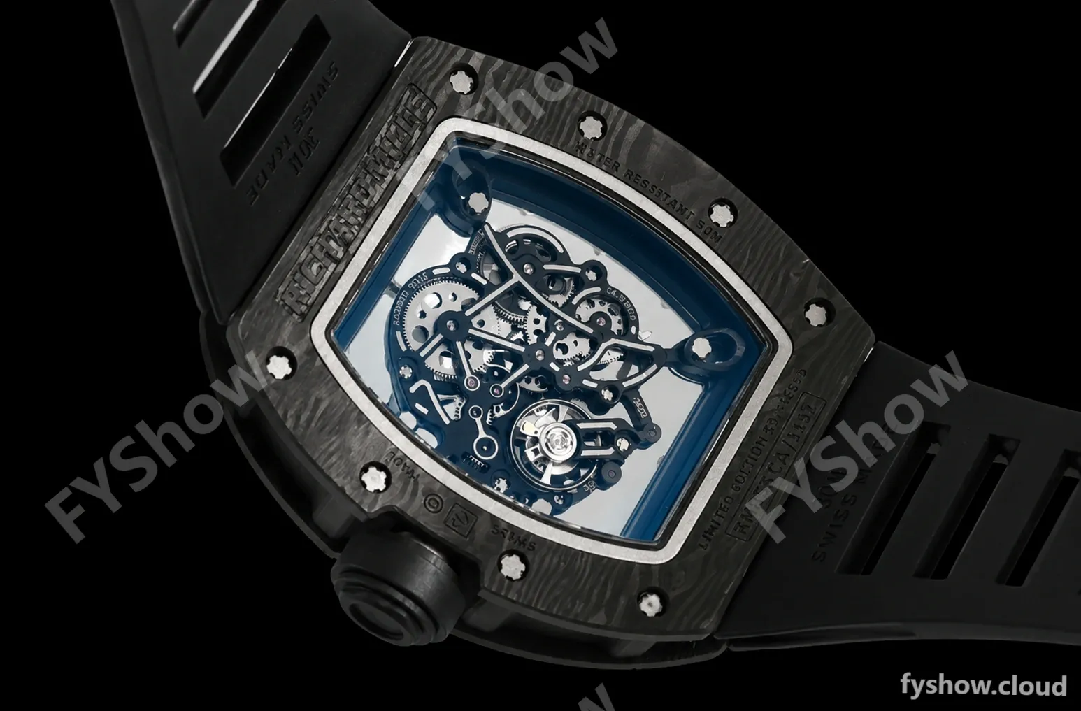 Richard Mille - RM055 Bubba Watson Black NTPT/RU Blk/Wht/Red Rehaut Skeleton ZF RMUL2 - Image 3