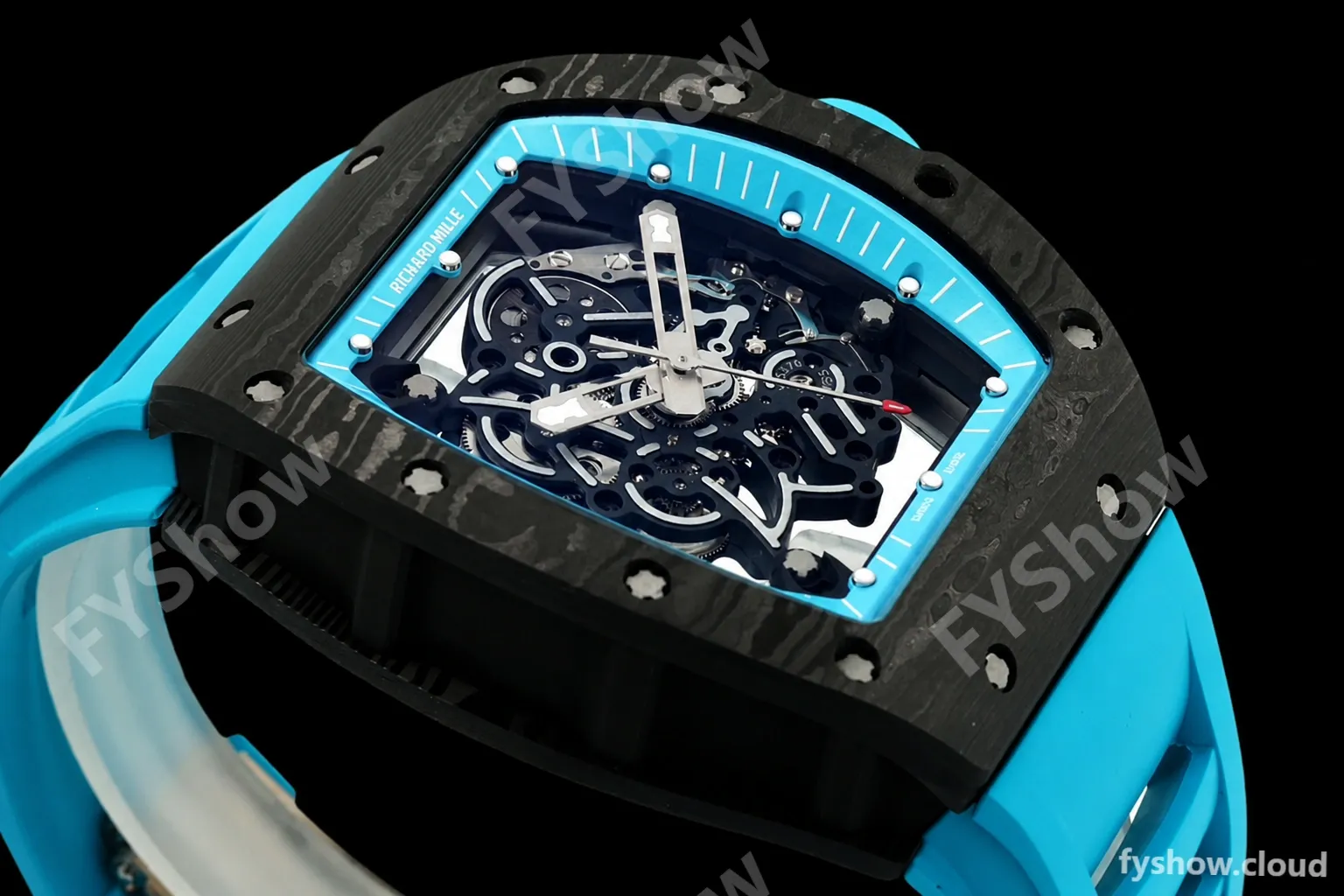 Richard Mille - RM055 Bubba Watson Black NTPT/RU Blk/Blue Rehaut Skeleton ZF RMUL2 - Image 2