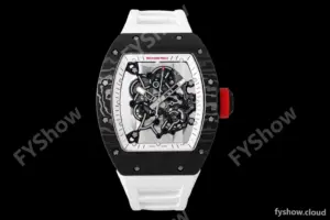 Richard Mille - RM055 Bubba Watson Black NTPT/RU Wht/Red Rehaut Skeleton ZF RMUL2